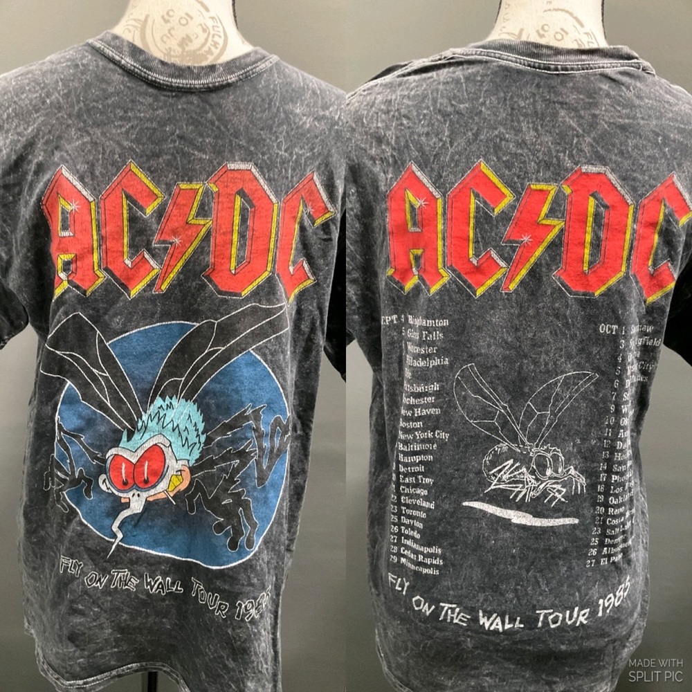 NWOT AC/DC FLY ON THE WALL‎ TOUR T SHIRT